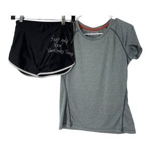 Women’s Lot of 2 Athletic Lounge Sleep Set T-shirt Shorts S/M 5331